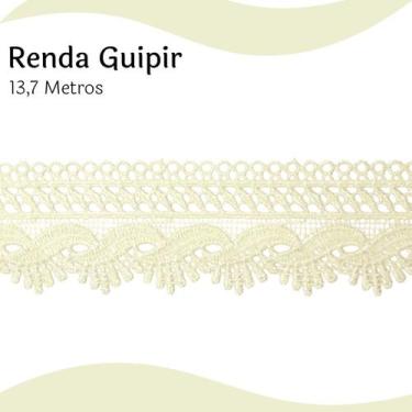 Imagem de Renda Guipír Bege Natural - Rolo Com 13,7 Metros - Chl589 - Nybc