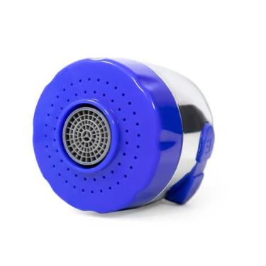 Imagem de Bico Arejador Duplo Jato Abs Azul/ Cromado Para Bica Gourmet - Roddex