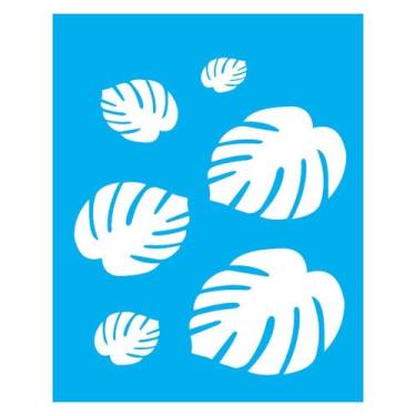 Imagem de Stencil de Acetato para Pintura 20x25 cm OPA - 1160 - Folhas I
