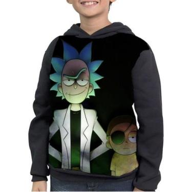 Imagem de Casaco Moletom Infantil Morty Evil Rick And Morty Smith - smoke, Preto