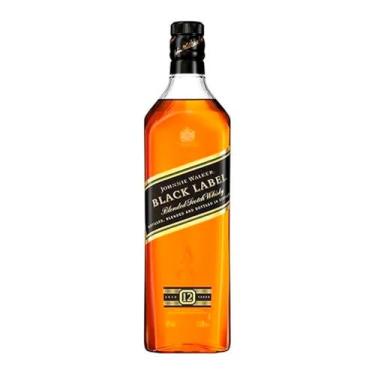 Imagem de Johnnie Walker, Whisky Escocês, Black Label, 1 Litro, Tradicional, 12 Unidades, Blend 12 Anos, Escócia, 40% Teor Alcoólico