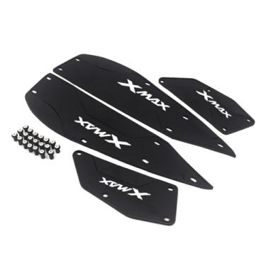 Imagem de Anti-derrapante Placa de descanso para pés antiderrapante, para xmax300 xmax250 xmax 250 300, placa pedal liga modificada, apoio para os(Preto)