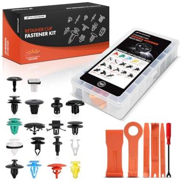 Imagem de A-Premium 180 peças (18 tamanhos) kit de clipes de retenção de carro compatível com Honda Accord 2013-2017 para-choque para-choque pilares basculantes guarnição auto pino plástico conjunto de