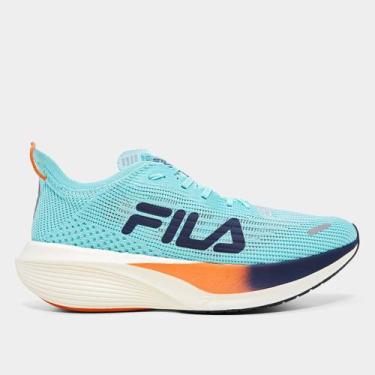 Imagem de Tênis Fila Racer Carbon 2 Masculino, Azul, Laranja, 40