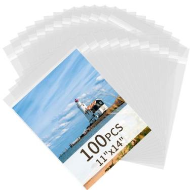 Imagem de Capas de papel plástico Svaldo 11x14 para impressões de 100 unidades