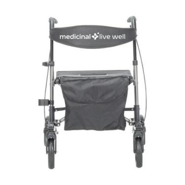 Imagem de Andador Com Rodas Dobrável Alumínio 135 Kg Med 530 - MEDICINAL LIVE WE