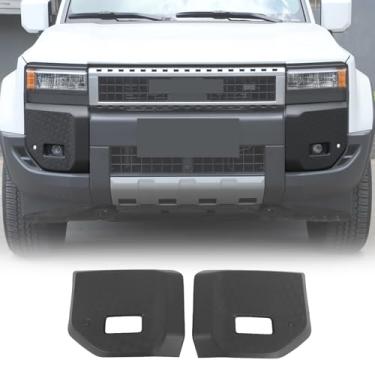 Imagem de Capa de acabamento de farol de neblina frontal bisel compatível com Toyota Land Cruiser 250 Prado J250 LC250 2024 2025, para-choque dianteiro ABS luz de neblina luz de neblina acessórios de proteção