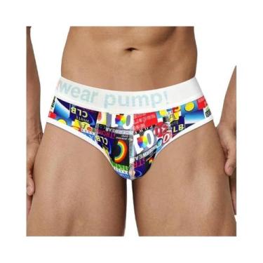 Imagem de Cuecas Masculinas De Cintura Alta Sexy Com Estampa Xadrez Bandeira De 