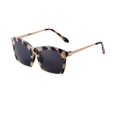 Imagem de Óculos de Sol Femininos Estilo Retrô com Meia Armação, Armação Grande em Tartaruga, Proteção UV400 para o Verão (5)