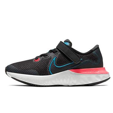 Imagem de Nike Tênis casual de malha para meninos Renew Run Little Kid, Preto/Laser Blue-Laser Crimson, 2 Little Kid