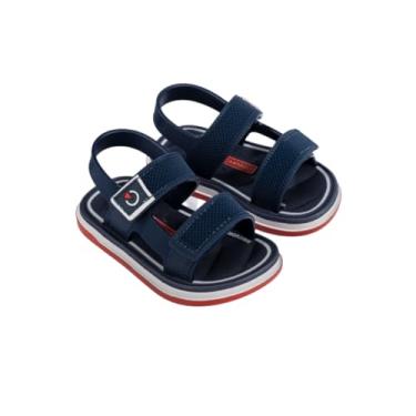 Imagem de Sandália Infantil para Meninos com Velcro Ajustável Solado Antiderrapante Casual (Azul/Velcros, BR, Criança de 1 a 3 anos, Faixa Numérico, 20, 21)