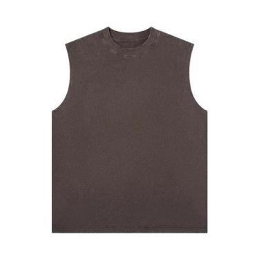 Imagem de Camiseta Regata Masculina Retrô Desgastada 230g Algodão Puro Casual So