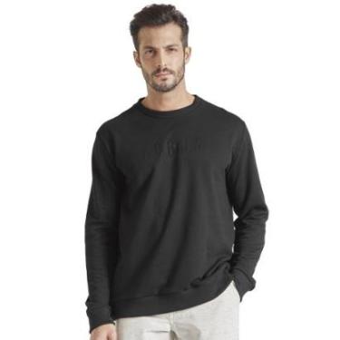 Imagem de Moletom Forum Masculino New Comfort Crewneck Front Logo Preto-Masculino