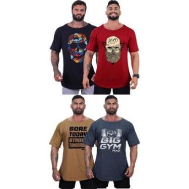 Imagem de Kit 4 Camisetas Morcegão Masculina MXD Conceito Fitness Academia Musculação-Masculino