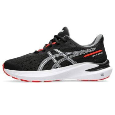 Imagem de ASICS Tênis de corrida infantil GT-1000 13 Grade escolar, Preto/Vermelho ardente, 15
