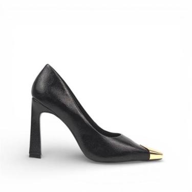 Imagem de Scarpin Salto Fino Verniz - VARIETTA, Ouro, 36