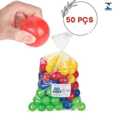 Imagem de Saco Com 50 Unidades De Bolinhas Para Piscina - Coloridas - Str Store