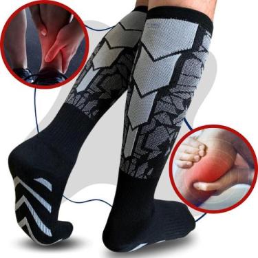 Imagem de Meia De Compressão Elástica Esportiva Para Corrida,Caminhada e Pedalad