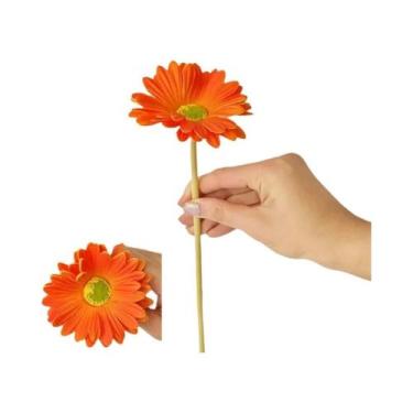 Imagem de 6 Peças De Flores Artificiais Gerbera Para Decoração De Jardim, Escrit