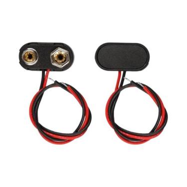 Imagem de Conector De Bateria 9V Tipo T Com Fivela E Carcaça De Plástico Rígido 