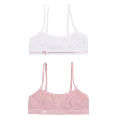 Imagem de Kit 2 Top DelRio Kids Infantil Feminino Sem Costura Microfibra-Feminino