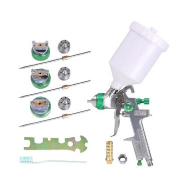 Imagem de Kit De Pistola De Pintura HVLP Profissional 600ML Com Bicos De 14, 17 