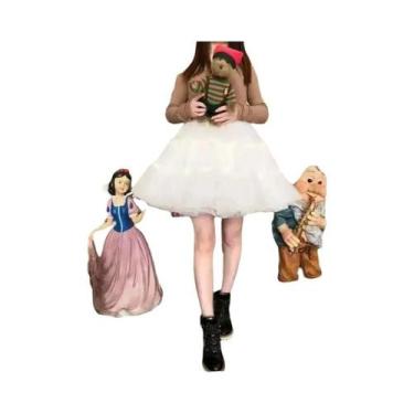 Imagem de Saia Curta De Organza Com Babados Para Cosplay Lolita, Acessório De No