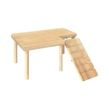 Imagem de Escada De Madeira Para Hamster, Plataforma De Escalada, Prancha De Sal