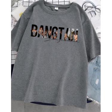 Imagem de Camiseta BTS Bangtan Army Aesthetic Unissex - Sneko Store, Cinza mescl