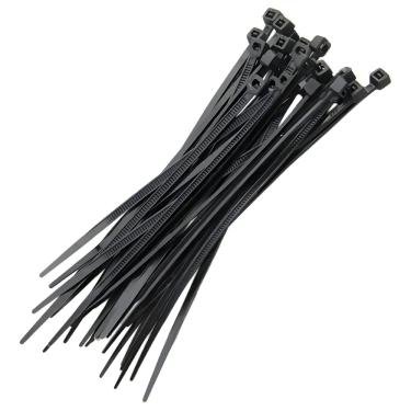 Imagem de Abraçadeira Nylon 3x200mm 100 Uni proteção UV TroyaTools Preto