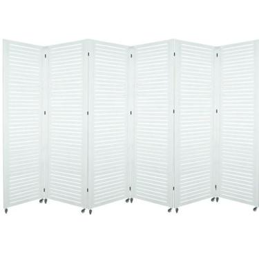 Imagem de 6 Biombo Pintado Sanfonado Com Rodinhas E Dobradiças Folha Painel Mdf 