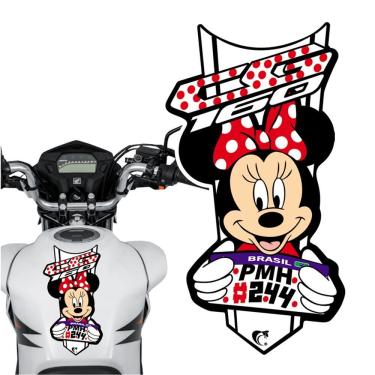 Imagem de Adesivo Faixa Gravata Sem Resina Moto Cg 150/160 Minnie Branco Cor Cg 160