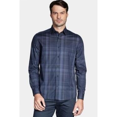 Imagem de Camisa Aramis Slim Xadrez Marinho-Masculino