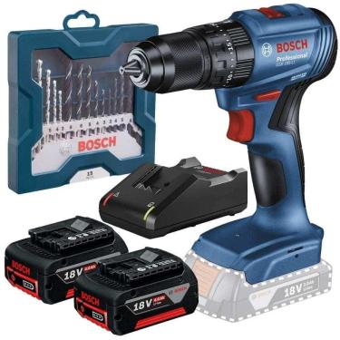 Imagem de Parafusadeira de Impacto 65NM Brushless com 2 Baterias 4,0AH Carregador Bivolt e Estojo 15 Peças BOSCH