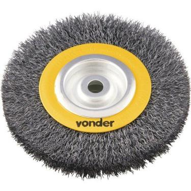 Imagem de Escova Circular Ondulada 6x1 Furo 5-8 Aço Carbono Polido 6