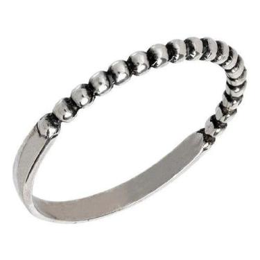 Imagem de Anel Aliança de Bolinhas em Prata 925 Estilo Pandorah - Cute Prata e O