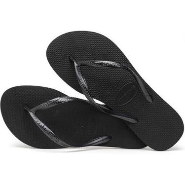 Imagem de Chinelo Havaianas Slim FC, Preto, 37-38