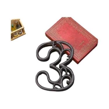 Imagem de Placa De Número De Casa Em Ferro Fundido Estilo Industrial Americano P