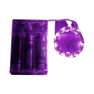 Imagem de Corda De Luzes LED Prateadas De 10M Com 100 LEDs, Alimentada Por Bater