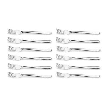 Imagem de Jogo 12 Garfos de Mesa 18cm Aço Inox Brinox Siena Talheres