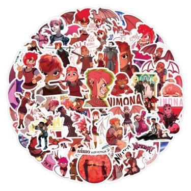 Imagem de Pacote de adesivos Nimonas Anime, 60 unidades de adesivos decorativos 