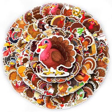 Imagem de Adesivos de vinil à prova d'água, 100 unidades/lote, Anime Turkeys, 5-