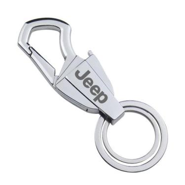 Imagem de Chaveiro Para Jeep Prata Cromado Renegade Compass - J - Lualki Store L