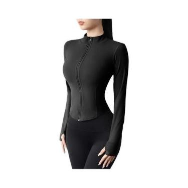 Imagem de Jaqueta De Yoga Feminina Modeladora 2024, Roupas De Fitness Curtas Com