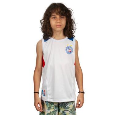 Imagem de Camisa Regata Bahia Infantil E Juvenil Branco Oficial 2 a 14, Branco, 