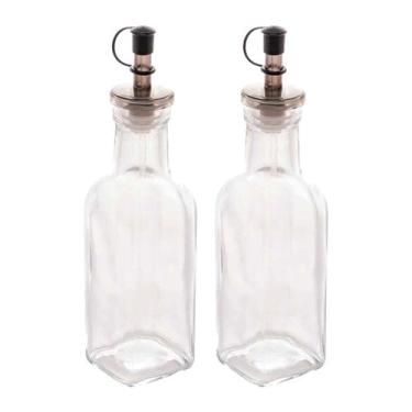 Imagem de Kit 2 Garrafas para Azeite de Vidro com Tampa Lyor 200ml