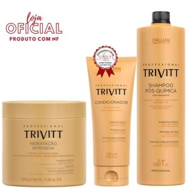 Imagem de Trivitt - Condicionador + Hidratação 500g + Shampoo 1L - Itallian Hair