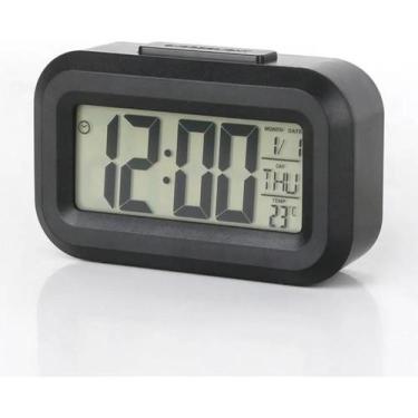 Imagem de Mini relógio digital de mesa portátil com termômetro e led - TOP RIO