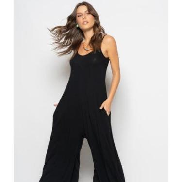 Imagem de Macacão Salvatore Fashion Alcinha Pantalona Malha Feminino-Feminino