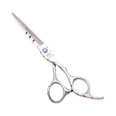 Imagem de Tesoura Profissional De Cabeleireiro Vermelha 5.5" E 6" Para Desbaste 